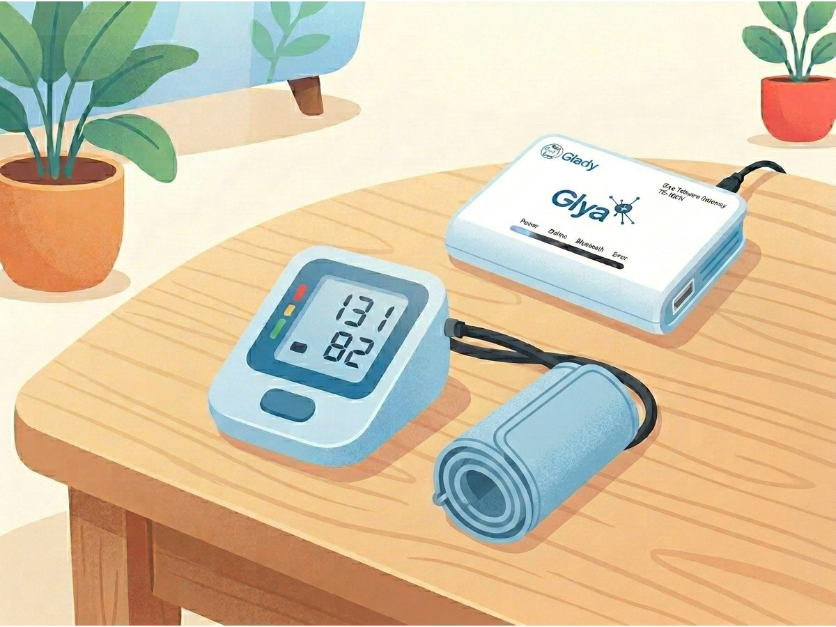 Modem Glya IoT envía automáticamente las mediciones del equipo biomédico